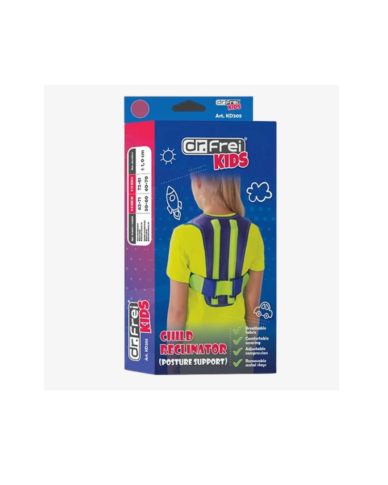 0470-L SPLINT PER DREJTIMIN E SHPINES ME SHUFRA METALI PER FEMIJE / ART.KD205 (MED TEXTILE) L