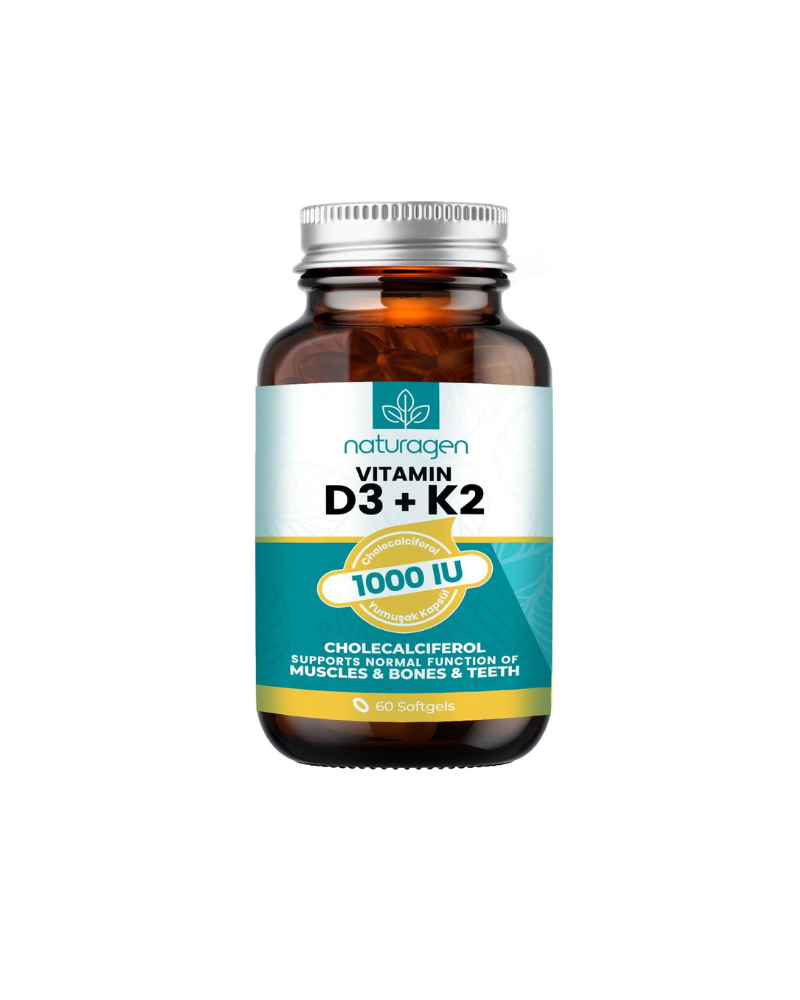 4131 VITAMIN D3 + K2 1000IU 60 SOFTGELS (NATURAGEN)